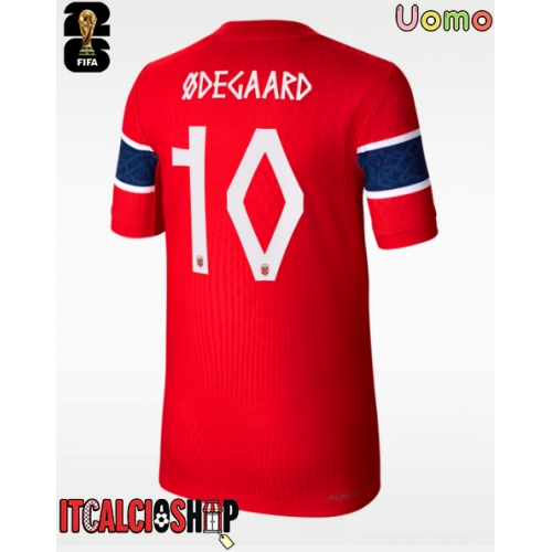 Norvegia Martin Odegaard #10 Prima Maglia Mondiali 2026 Manica Corta